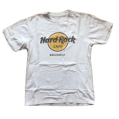 T-shirt Hard Rock Bruxelles Taille M Blanc