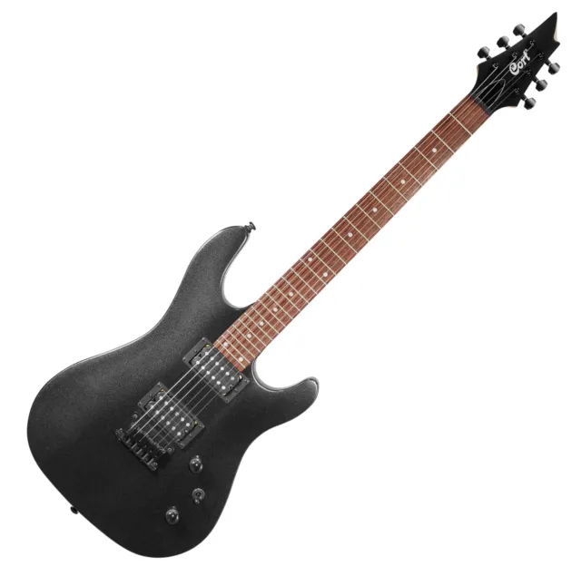 B-WARE Cort KX100 E-Gitarre Black Metallic Electric Guitar Humbucker Hardtail