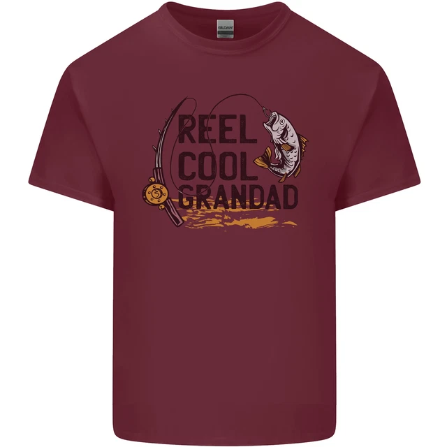 T-shirt da uomo cotone Reel Cool Grandad Funny Fisherman 7