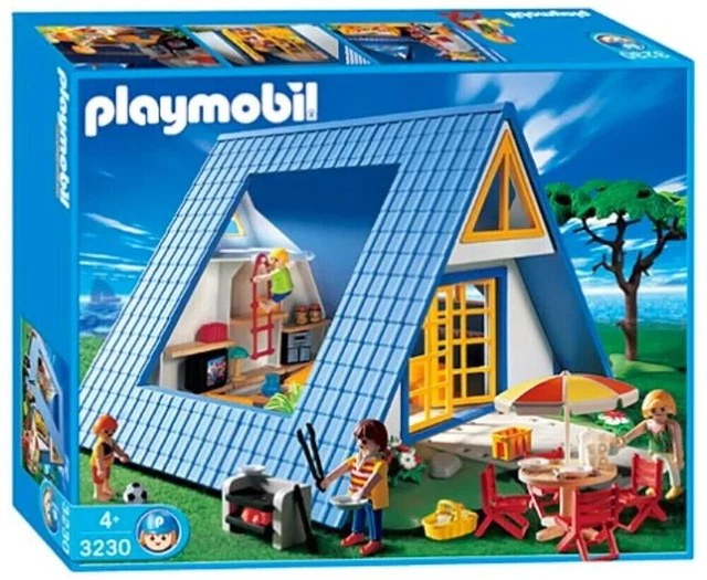 Playmobil 3230 Holiday Home Amenaged Children's Garden Bbq Family New Original Packaging