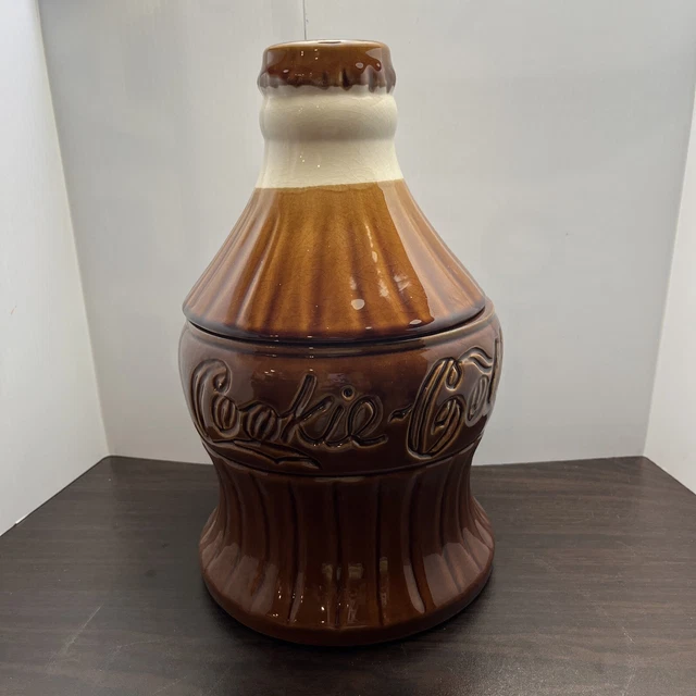 Vtg Cookie-Cola Cookie Jar Cola-cola Bottle MCM J-57 USA Pottery