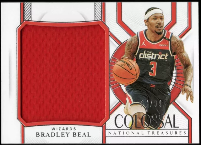 2020 Panini National Treasures BRADLEY BEAL CSM-BDB Wizards GU Game Jersey 67/99