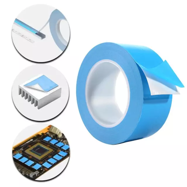 Double Side Thermal Conductive Tape 25M Blue Heat Transfer Tape B6S9