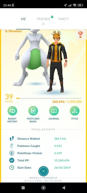 🔥Pokemon acc Go🔥Lvl 40 ✨144 lucky✨have mewtwo Aromred✨298