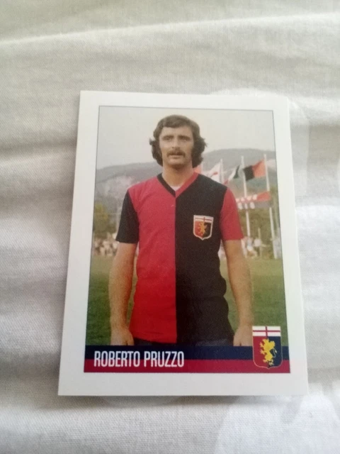 Maillot Genoa 1976/77 Vintage - Numéro 9 Roberto Pruzzo - Lanette Rouge Et Bleu, Taille L