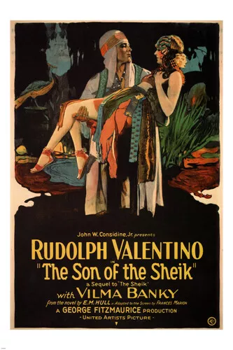 The Son of the Sheik 1926 MOVIE POSTER 12x18 Rudolph Valentino