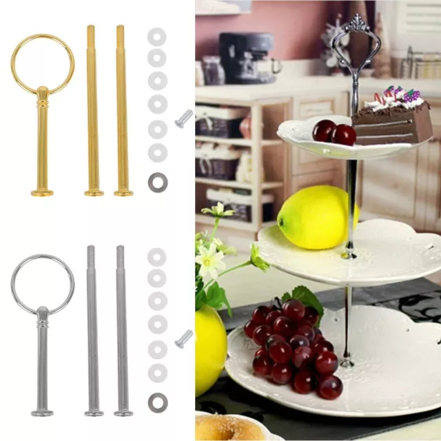 Sturdy 3 Tier Cake Cupcake Plate Stand Fitting Handle Easy and Convenient