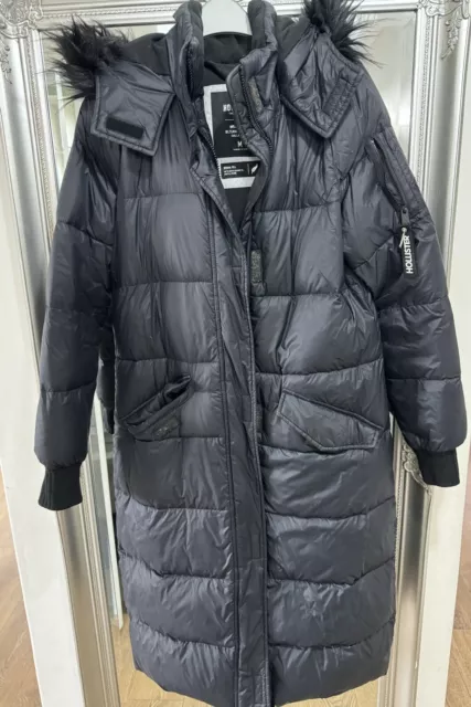 Hollister Women’s Longline Down Puffer Parka Jacket/Puffa Ladies Coat