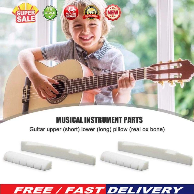 4pcs Bone Guitar Bridge Nut Saddle for 6 String Guitar Stringed Instrument Parts