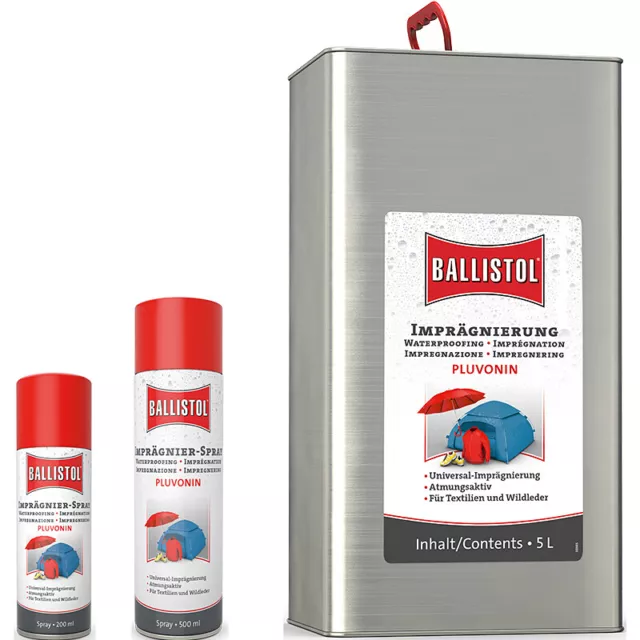 Ballistol Imprägnier Spray Pluvonin Wasserabweisend Nässeschutz Outdoor Zelte