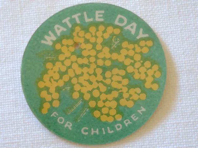 Wattle Day for Children Australia Historic Vintage Antiquarian Pinless - Pin