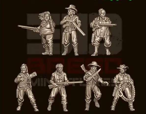 Figuras de Guerra y Coleccionistas del Salvaje Oeste varios juegos 28 mm pandillas del Viejo Oeste 2