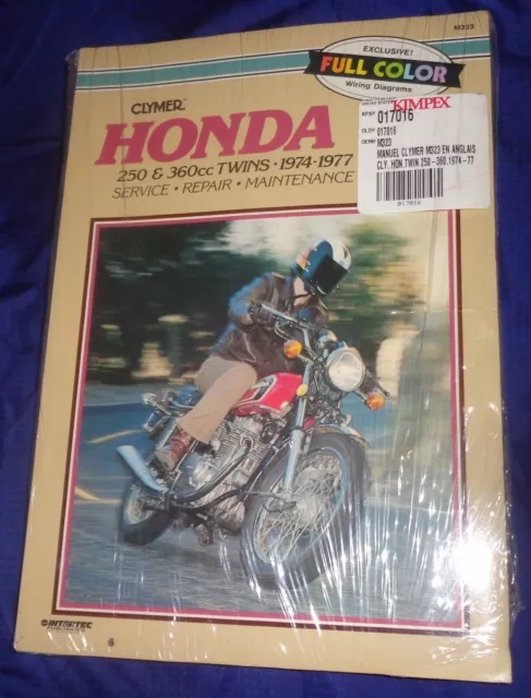 BS728 1974-77 Honda 250 360cc Twins Motorcycle Clymer Service Repair Manual M323