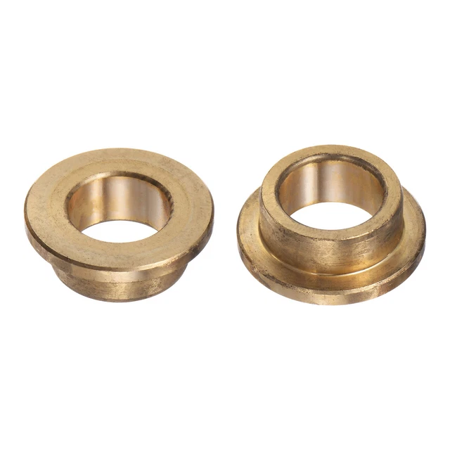 2pcs Flange Bearing Sleeve 15mm x 21mm x 10mm Bronze Self-Lubricating Bushings