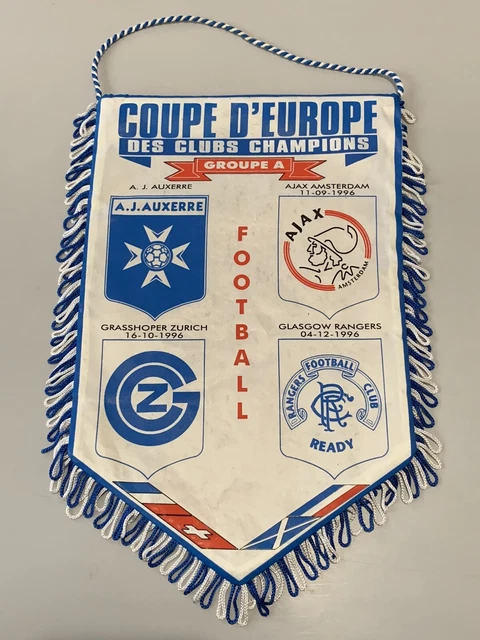 Fanion Vintage AJ Auxerre - UEFA 1987 Vs Panathinaikos - Club Français