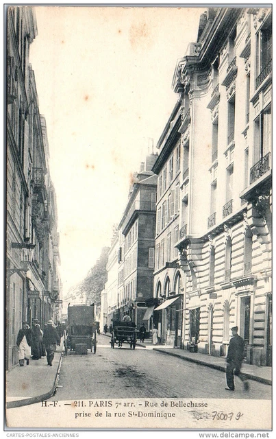 75007 PARIS - rue de bellechasse depuis la rue saint dominique