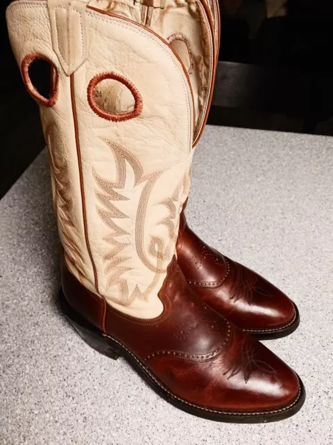 TONY LAMA BULLHIDE Leather 6703 Mens Western Cowboy Boots Sz 10.5D