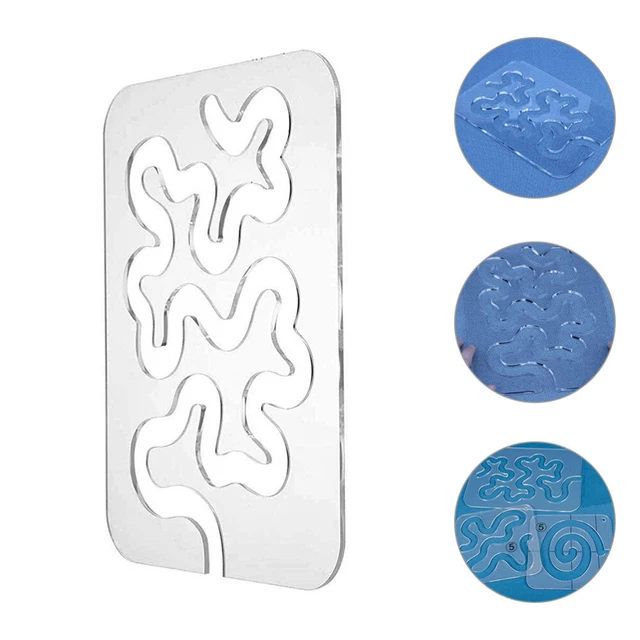 SEWOART Patchwork Schablone 25,5x18 Cm - Transparente Nähschablone Für Kleidung