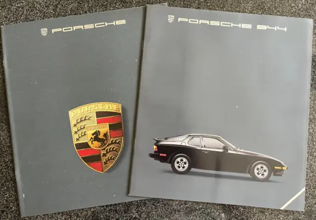 Porsche 944 Coupe Prestige & Full Line Showroom Sales Brochure Set 1985.5 Usa