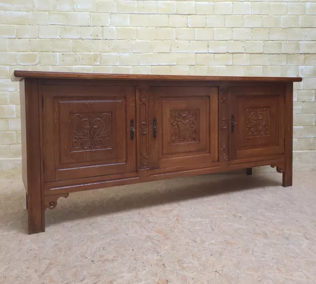 ANTIK! Anrichte restauriert  Neo-Gotik stil 1940 Eiche Buffet  Sideboard