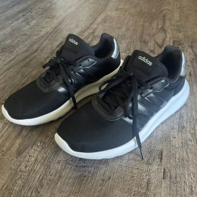 Adidas LITE RACER 3.0 SHOES Womens Size 9.5 Black White Sneaker