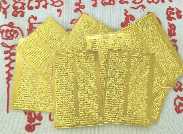 Sheet Yant gold Katha Chinabanchorn 1 Pcs. Thai Amulet Protection Defense Life