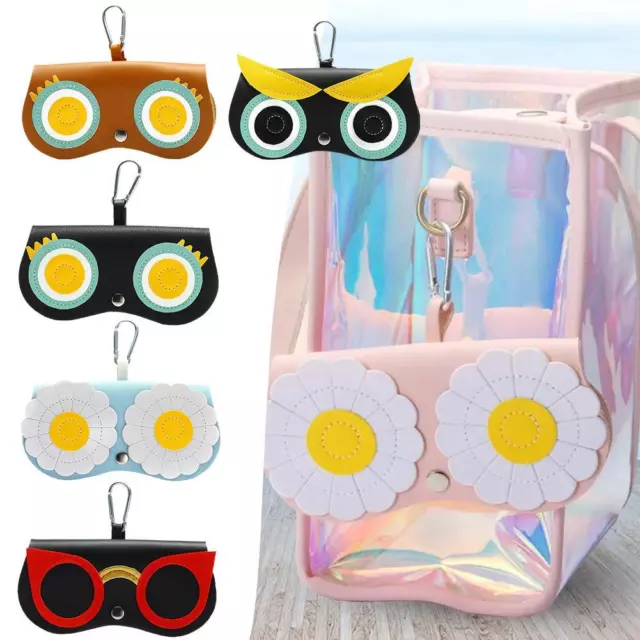 Cartoon Women Portable Sun Eye Glasses Box PU Leather W8 Eyewear Cute Bags S9Z9