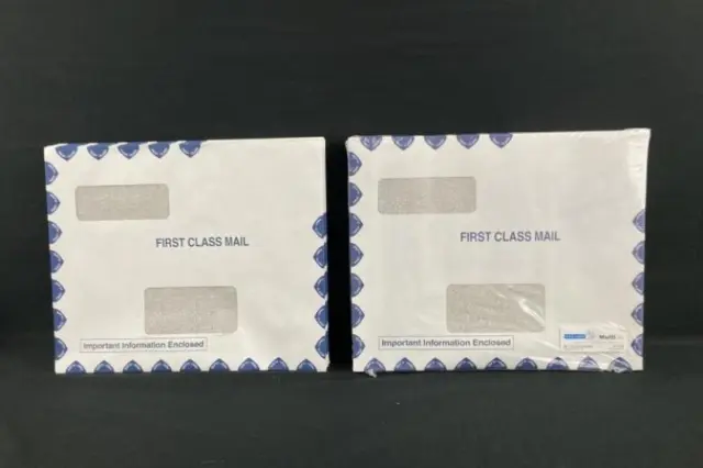 Lot of 86 First Class Envelopes 2 Windows Income Tax Aid Peel Seal 9x12 Inch