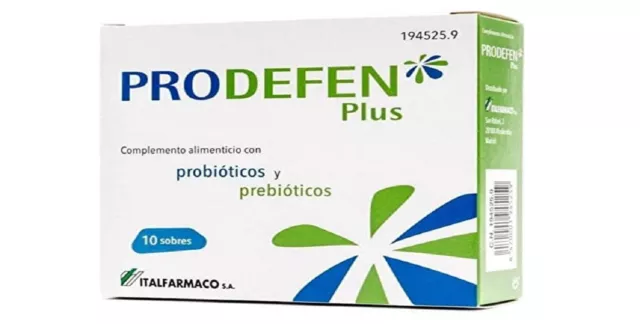 Prodefen Plus 10 Sobres Complemento Alimenticio Probioticos Prebioticos Vitamina