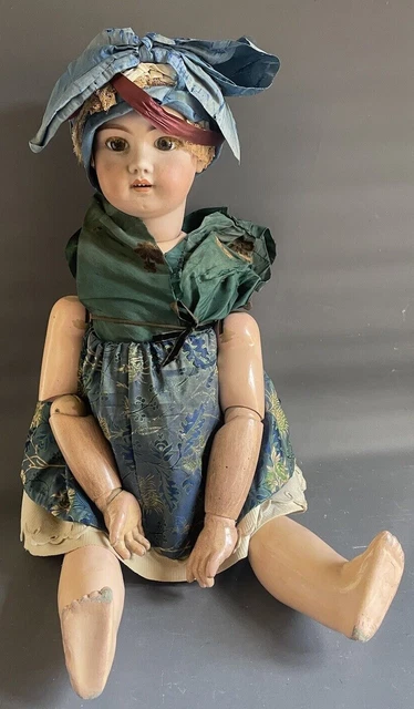 Tête De Poupée Ancienne En Porcelaine DEP 1911 R3A - À Restaurer