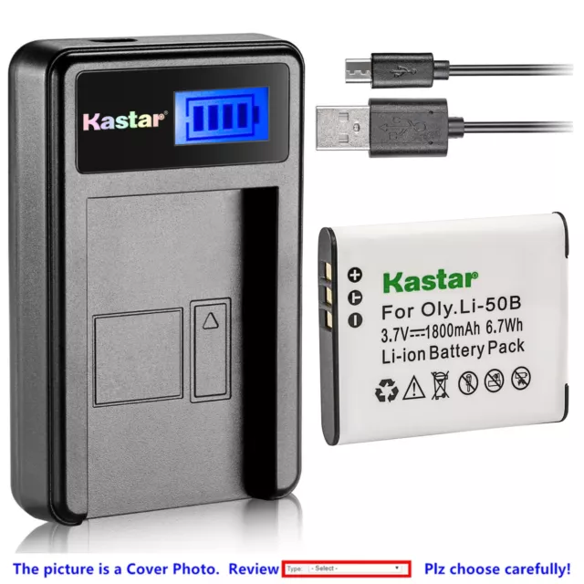 Kastar Battery LCD Charger for Kodax LB-050 LB-052 & PixPro FZ151 Pixpro FZ201