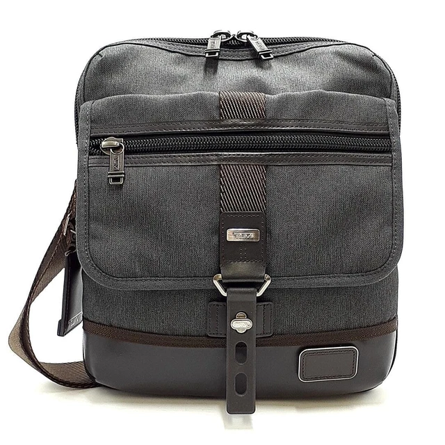 TUMI 222304AT2 ALPHA BRAVO Annapolis Zip Flap Hickory Crossbody Bag Gray