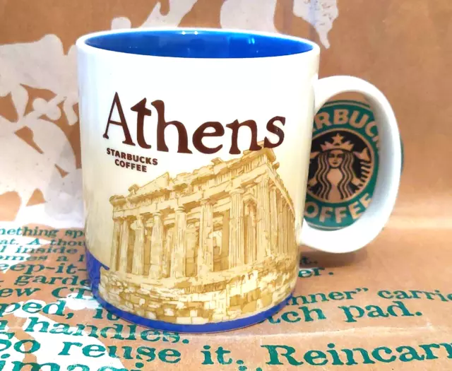 TAZZA/TAZZA DA CAFFÈ Starbucks ATENE/Atene, Grecia, icona globale,  nuova/inutilizzata!! EUR 49,99 - PicClick IT