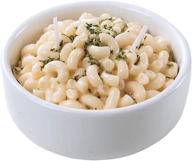 Macaroni Macaroni and Cheese Pasta Bowl Scented Candle Ritual Gift for Your Love
