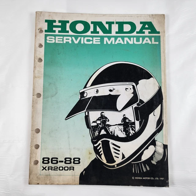 86 - 88 Honda XR200 R XR 200 Original Service Repair Shop Manual Book 61kt002