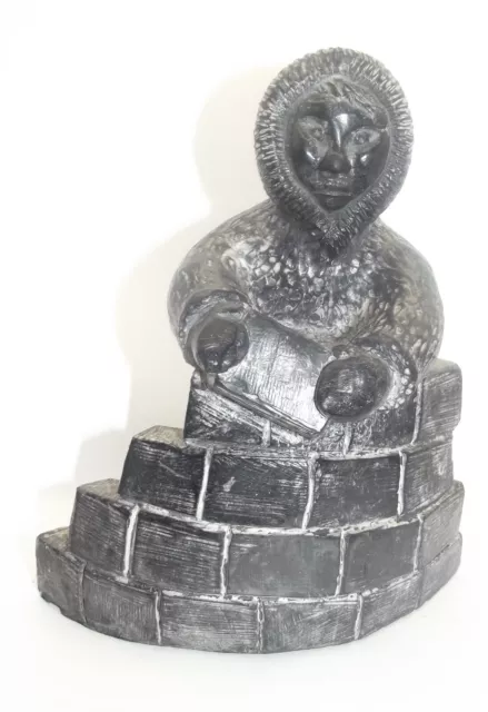 Statue Eskimo baut Iglu Inuit Art Eskimo Kunst Nuvuk Canada