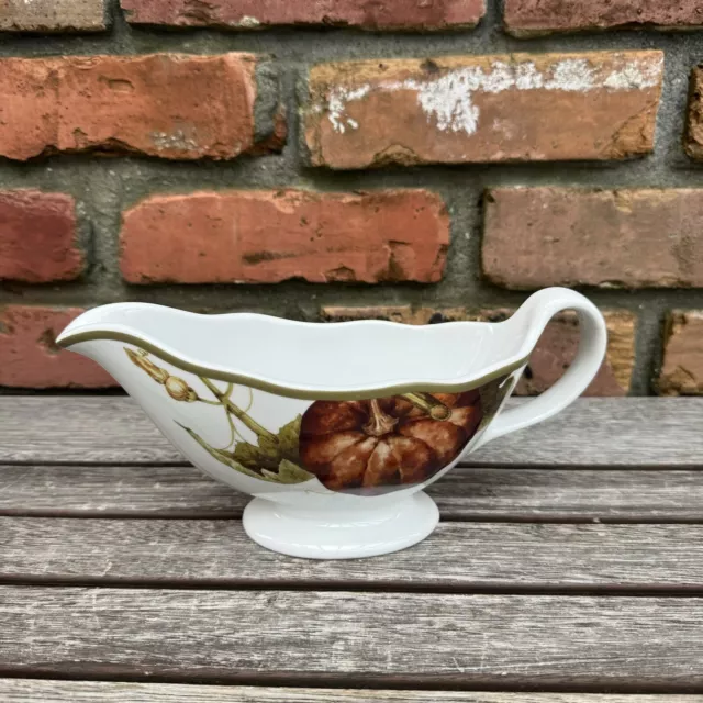 Williams Sonoma Botanical Pumpkin Gravy Boat Only No Under Plate Holidays NWOB