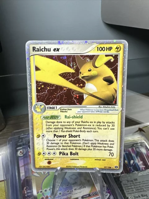 Raichu EX 97/106 Emerald 2005 EX Era Pokemon Card Vintage PSA 1