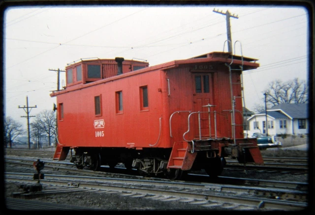 Duplicate Railroad Slide DSLD CNS&M 1005 Caboose Rondout IL 3/57