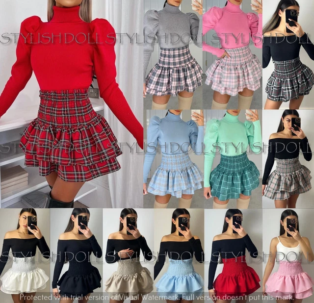 Women's Frill Mini RaRa Short Skirt - Floral Tutu Style With Elastic Waist, Perfect For Parties & Summer