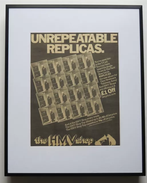 Gary Numan *Replicas *original 1979 ad poster, framed (42 x 52 cm) FREE SHIPPING