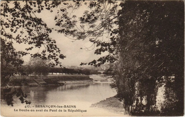 CPA Besancon Le Doubs en aval du Pont de la Republique FRANCE (1098673)