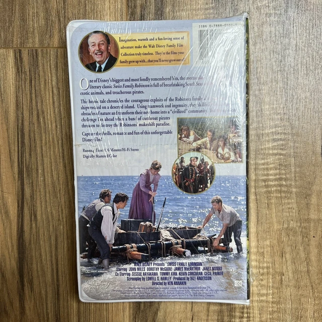 SWISS FAMILY ROBINSON VHS Walt Disney Family Film Collezione Sigillata ...
