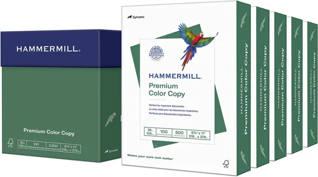 Hammermill Printer Paper, Premium Color 28 lb Copy Paper, 8.5 x 11 - 5 Ream (2,5 2