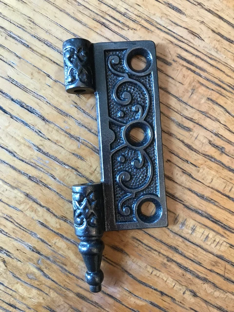 Antique Cast Iron Door Hinge, Right Half Only - 3" x 2½"