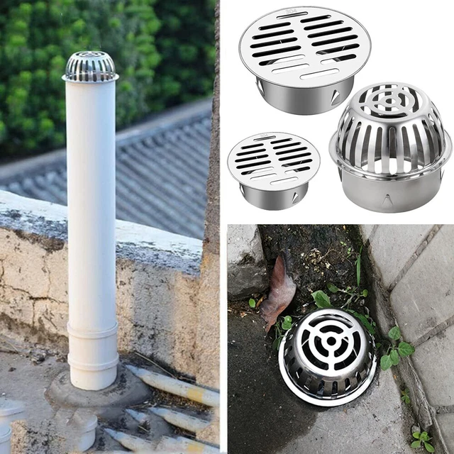 Dachrinnen Laubschutz 100mm - Edelstahl Laubfanggitter Für Fallrohre | 90-110mm Durchmesser