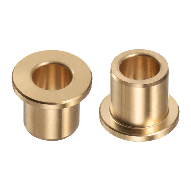 2pcs Flange Bearing Sleeve 12mm x 18mm x 20mm Bronze Self-Lubricating Bushings