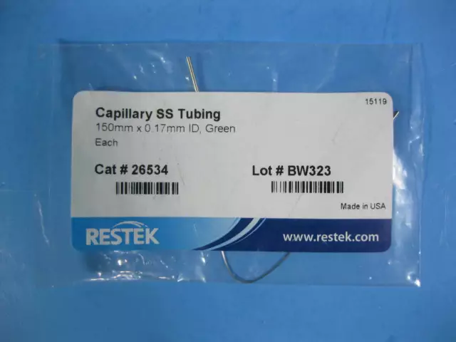 Restek Capillary SS Tubing 150mm x 0.17 ID -- 26534 -- New