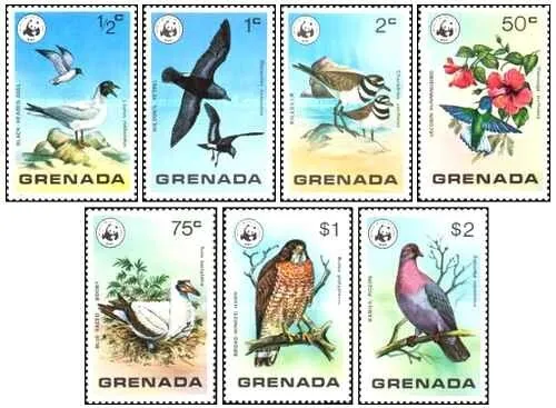 Timbres Oiseaux Grenade 790/796 ** (72784ER) - cote : 20 €