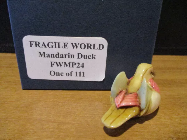 Harmony Kingdom MP's Fragile World Mandarin Duck Marble Resin Figurine FREE SHIP 3